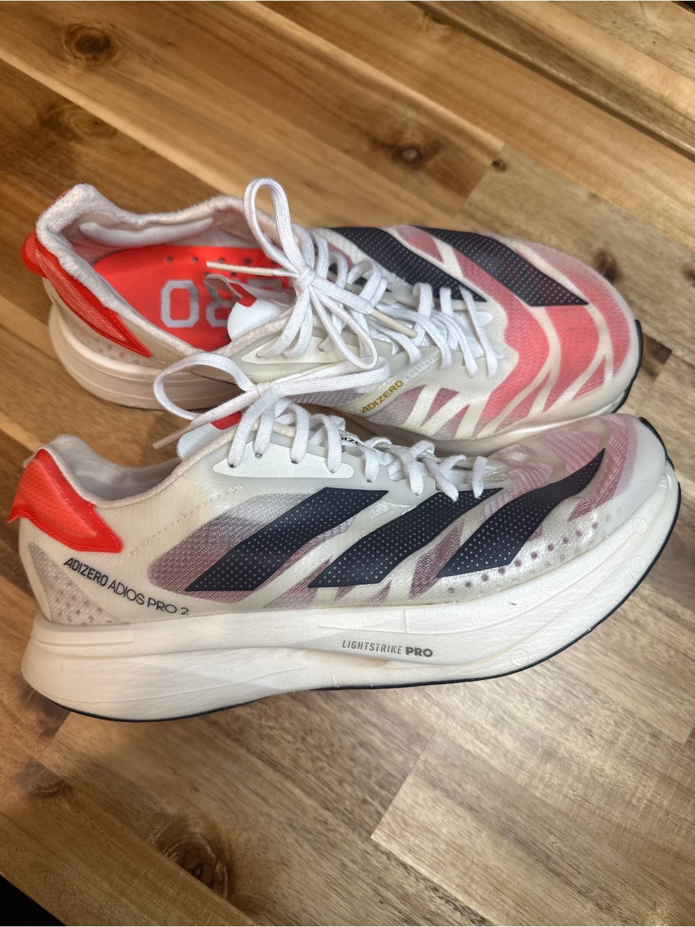 adidas Adizero Adios Pro 2 Women's Running Shoes - White/Coral/Black
